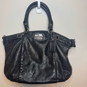 Vintage Coach Lindsey Black Leather Satchel G1120-18609